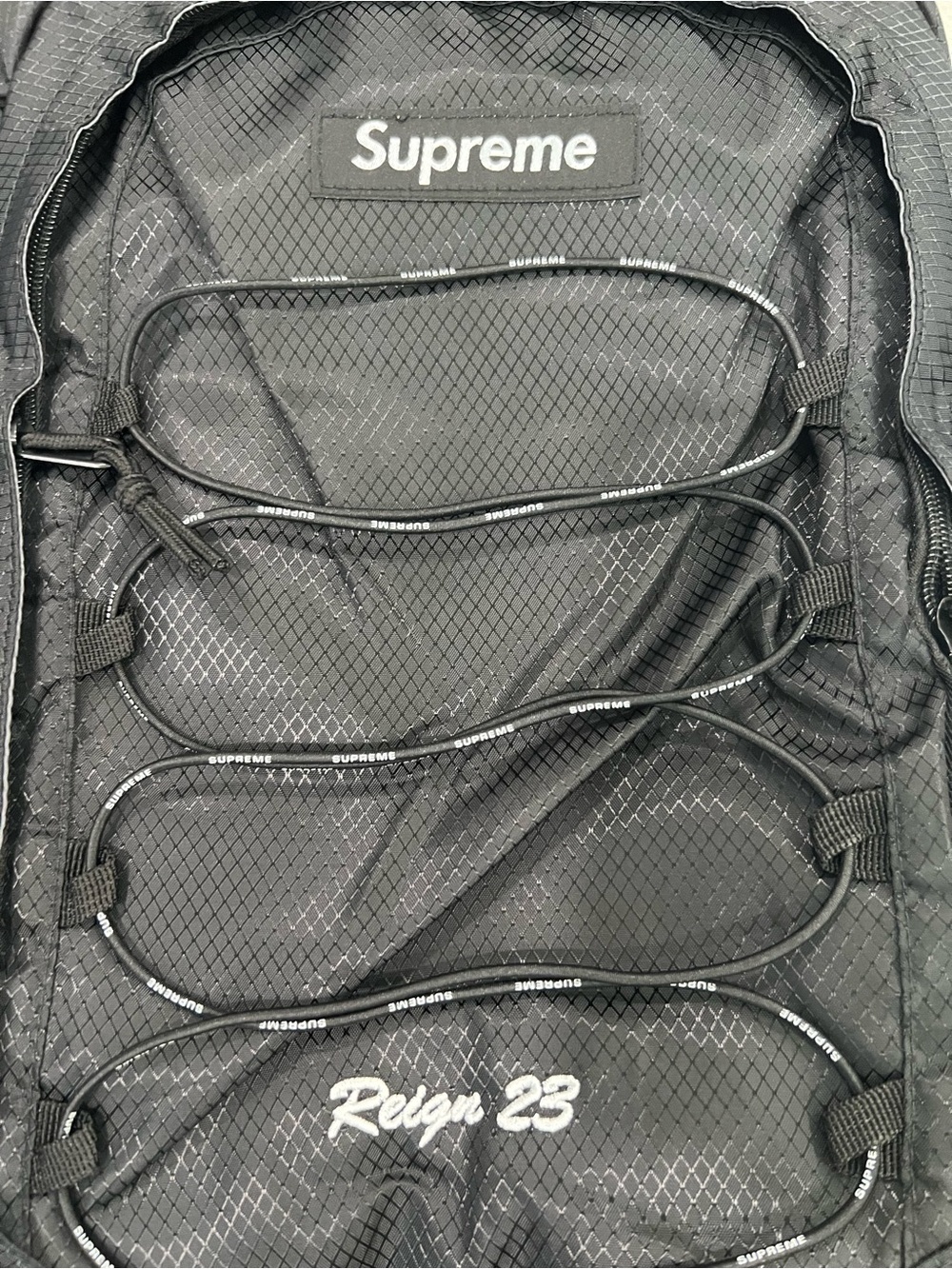 Supreme Backpack Black SS22 Diamond Ripstop Tech Pack - Picture 2 of 3